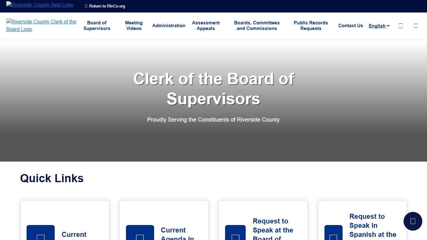 Home Riverside County Clerk of the Board