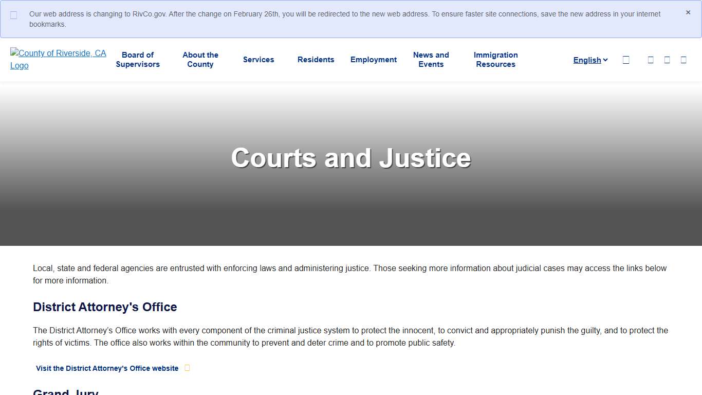 Courts and Justice County of Riverside, CA